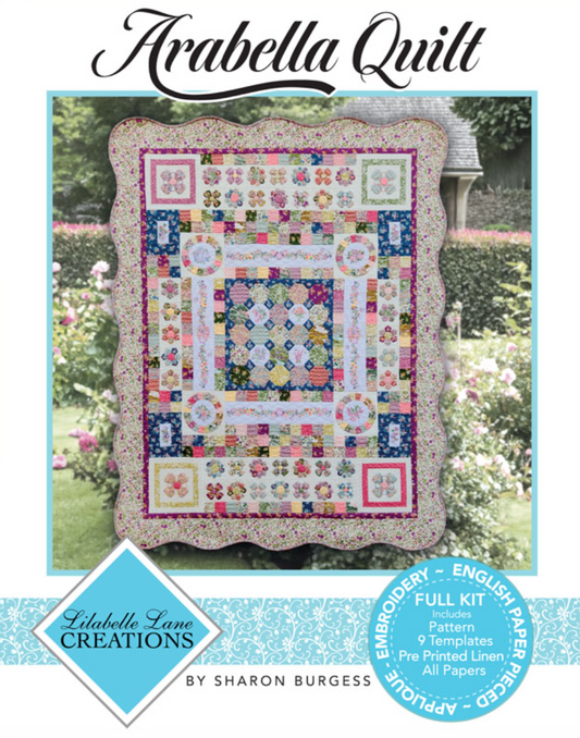 Arabella Quilt Complete EPP and Acrylic Template Kit by Sharon Burgess for Lilabelle Lane