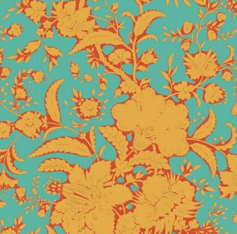 *2.25 Yards Precut* Bloomsville Abloom Collection by Tilda - TIL 110072 Turquiose *end of bolt*