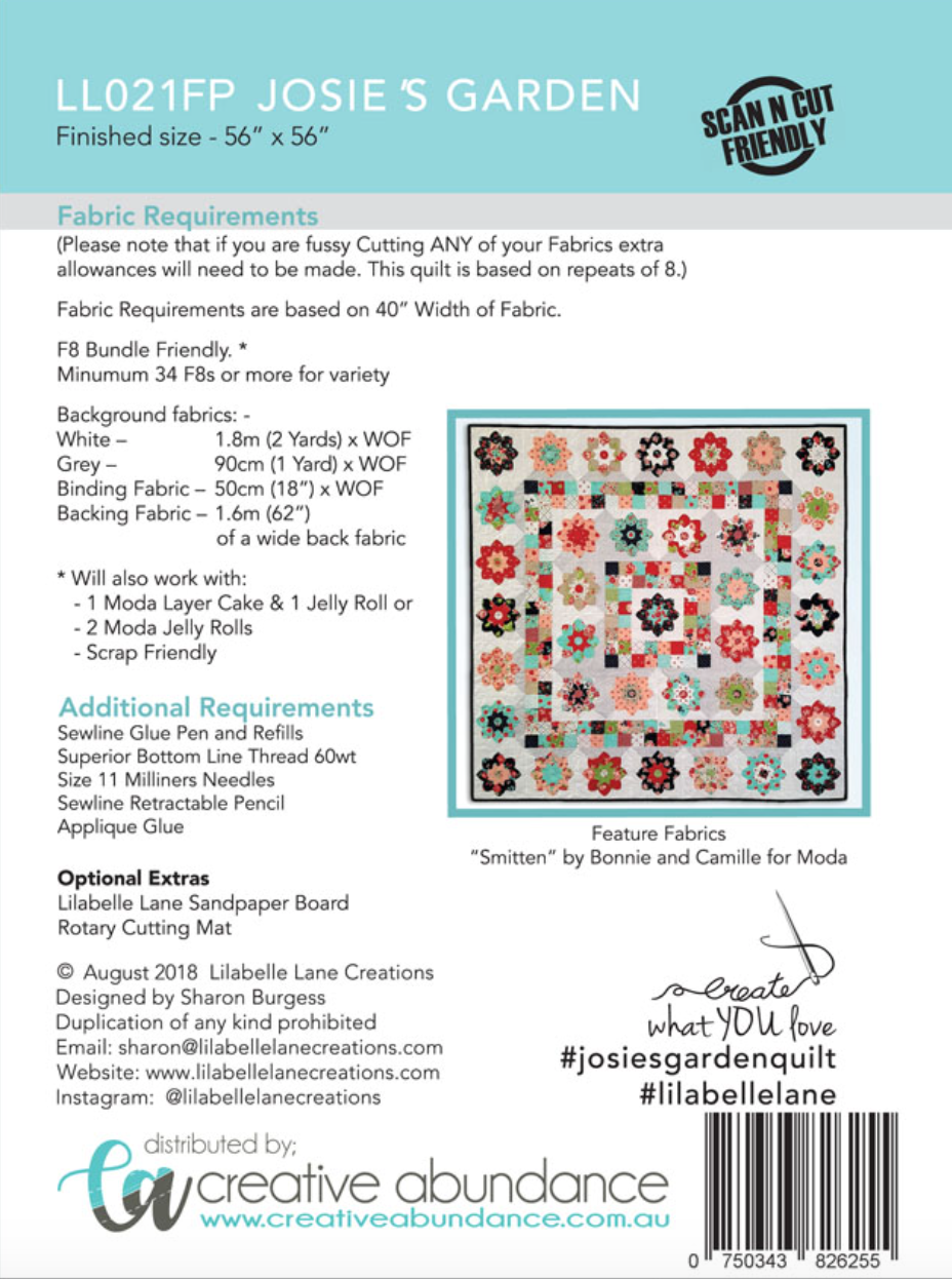 Josie's Garden Quilt Pattern and Paper Piece Kit by Lilabelle Lane Creations