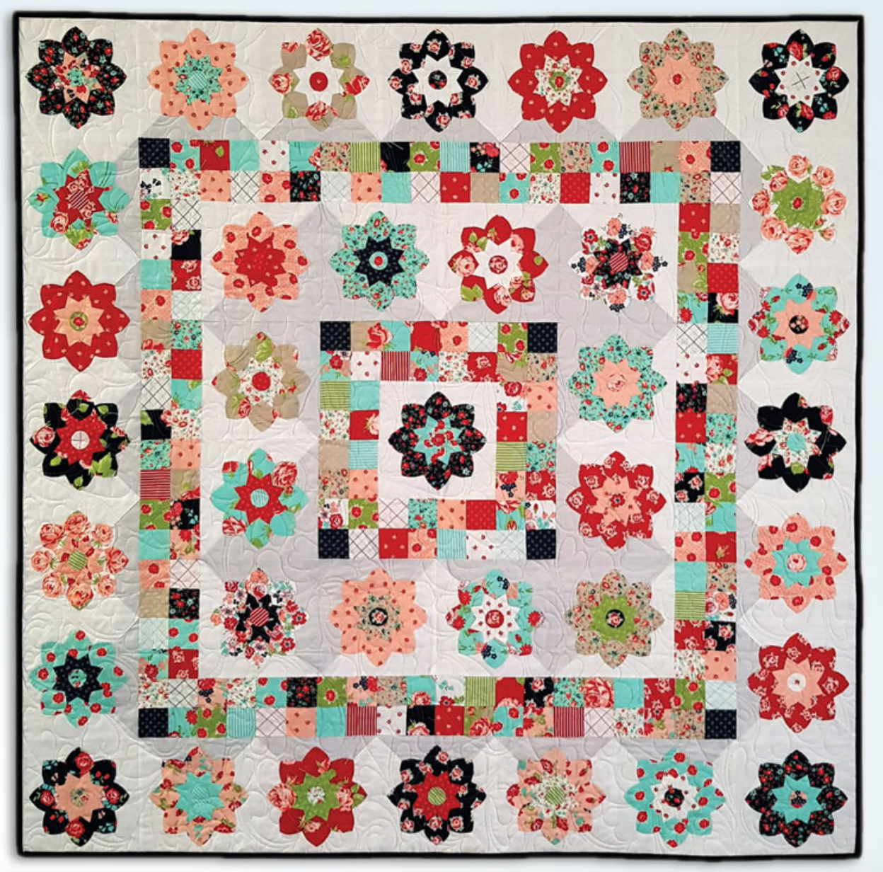 Josie's Garden Quilt Pattern and Paper Piece Kit by Lilabelle Lane Creations