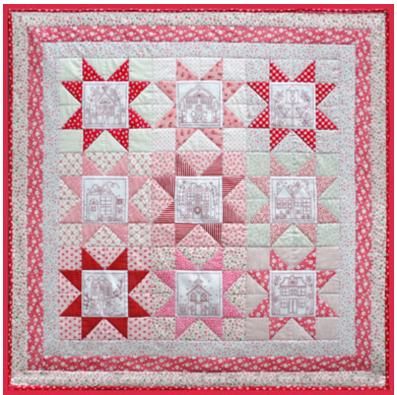 Little Patchwork Village wall hanging pattern by Rosalie Dekker