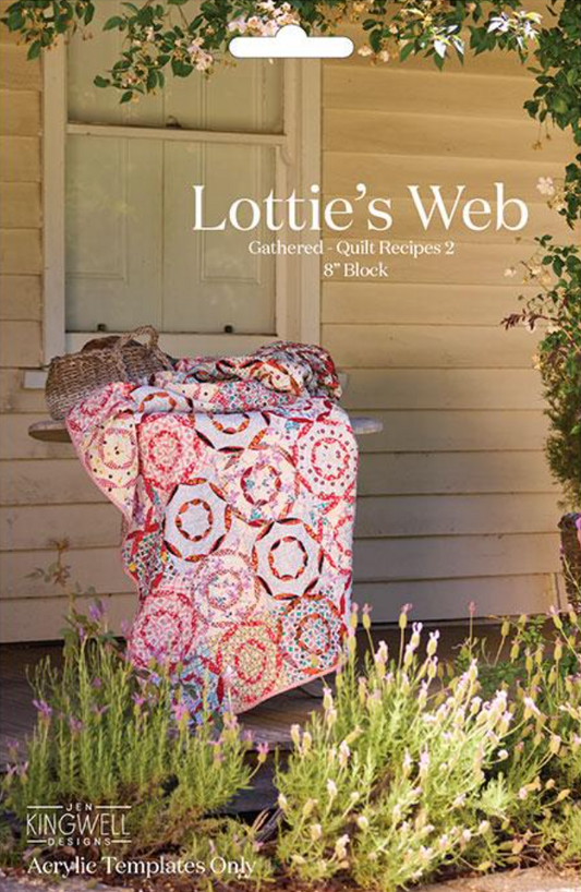 Lottie's Web 8 Inch Acrylic Template by Jen Kingwell Designs **Arriving Mid October**