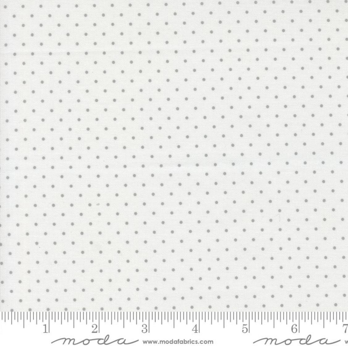 *2 Yards Precut* Mixed Bag of Bonbons by Jen Kingwell for Moda Fabrics - 18253 11 Grey on White Snowgoose *end of bolt*
