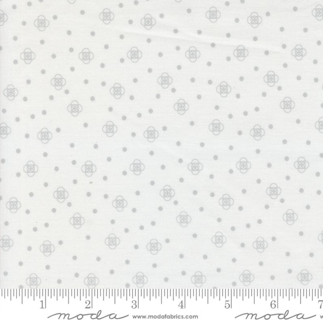 Mixed Bag of Bonbons by Jen Kingwell for Moda Fabrics - 18254 11 Grey on White Running Laps