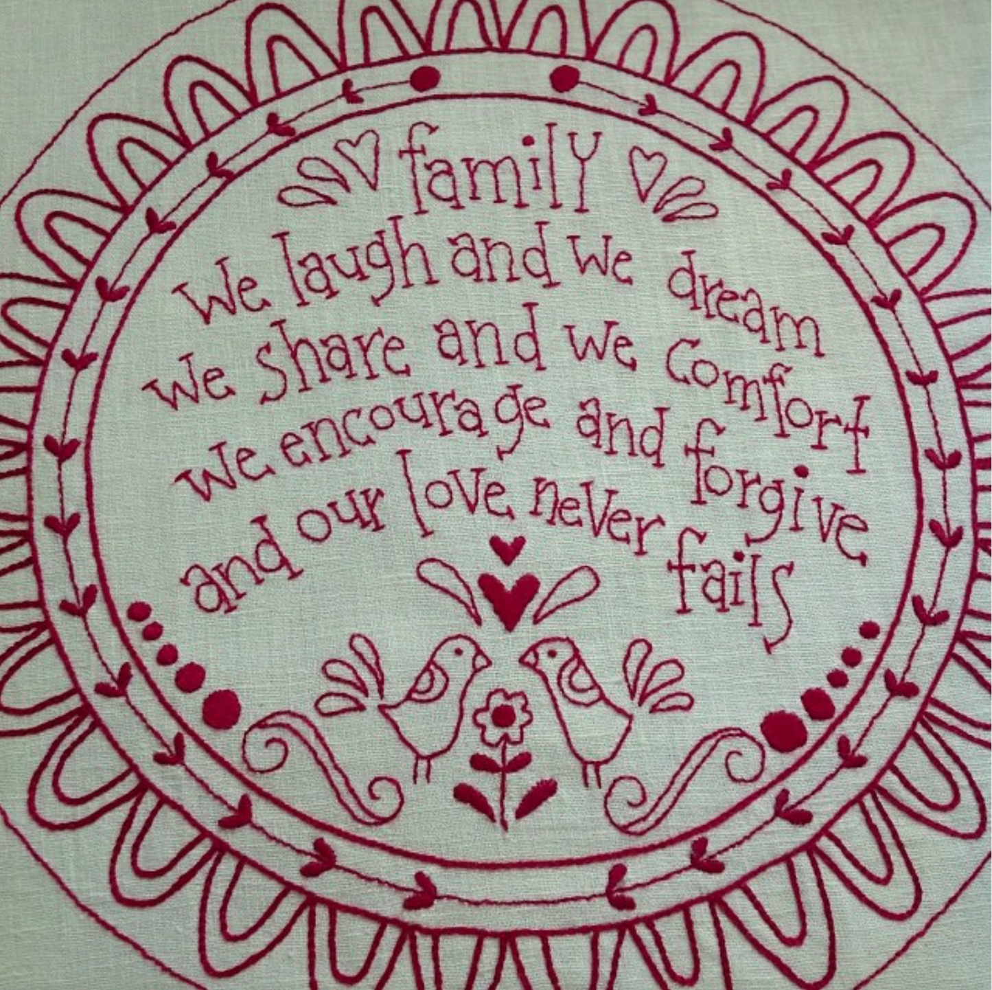 Simply Blessed on Cream Linen by Rosalie Dekker Designs - Full Set