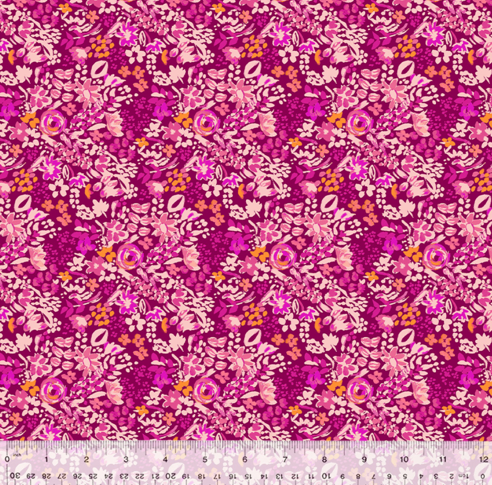 West Palm Beach by Jennifer Paganelli for Windham Fabrics - 54050-13 Joanna in Dark Magenta