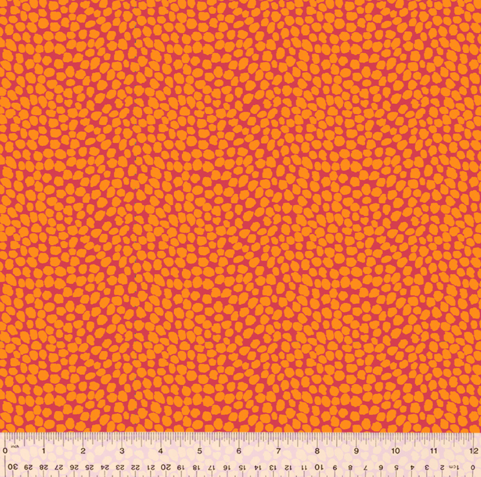 *2 Yards Precut* West Palm Beach by Jennifer Paganelli for Windham Fabrics - 54051-14 Beau in Orange *end of bolt*