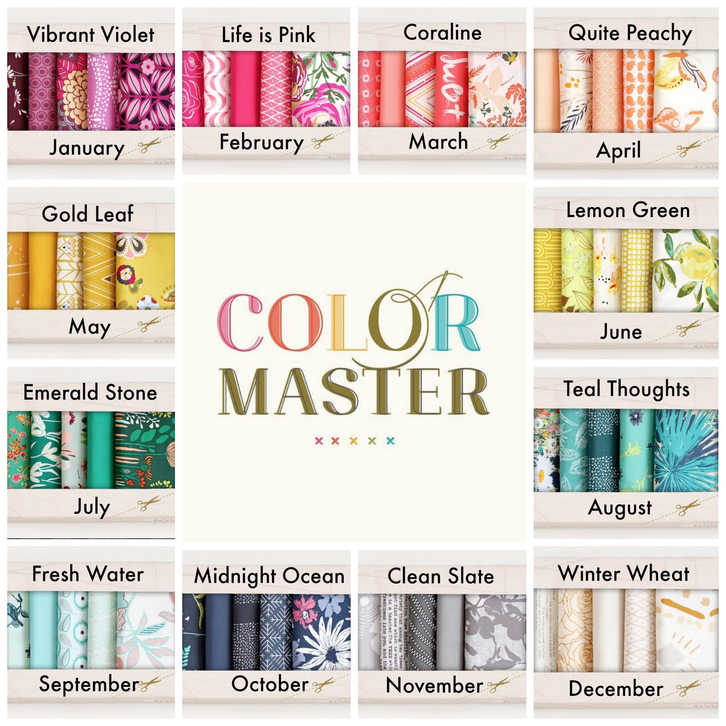 Art Gallery Fabrics Color Master - Fabric Bundle of the Month Program **REGISTRATION FEE ONLY; Shipping Now!**