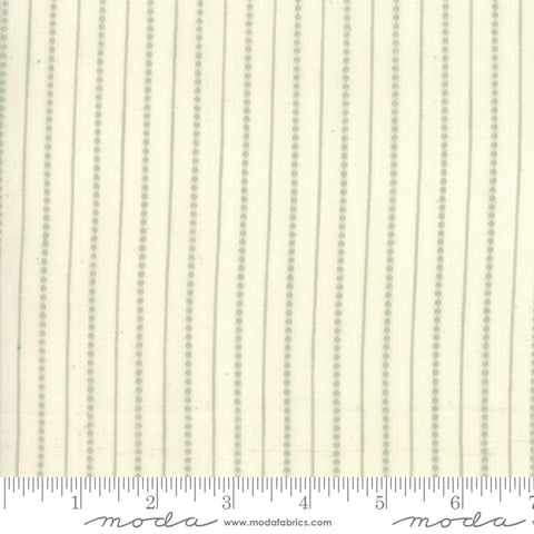 *2.75 yds Precut* Boro Woven Foundations by Moda Fabrics - 12561 12 Dots Stripes on Cream *end of bolt*
