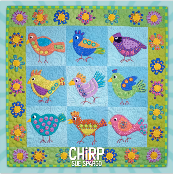  Sue Spargo Birds on Parage Pattern: Posters & Prints