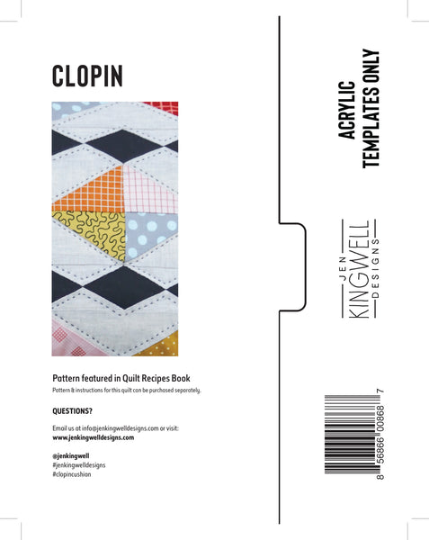 Clopin Cushion Acrylic Templates by Jen Kingwell Designs – Red Thread Studio