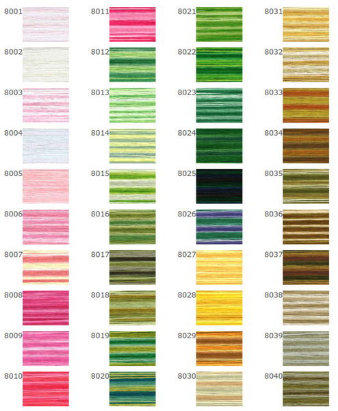 8050 Cosmo Seasons Variegated Embroidery Floss Dark Blues/Brown -  4547383673255