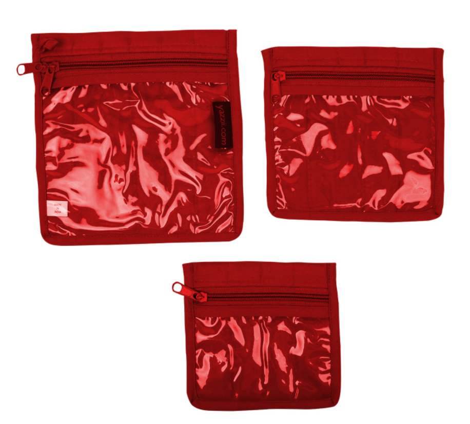 Craft Storage Pouch by Yazzii - 3 Piece set in Red