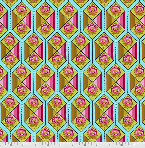 Bright Eyes Collection by Anna Maria for Free Spirit Fabrics - Facets in Aqua PWAH157