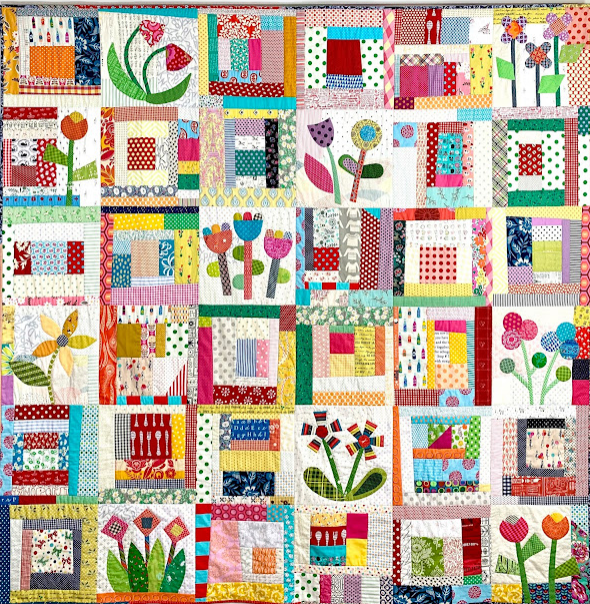 Grow Free Wildflowers quilt pattern by Rachaeldaisy Designs