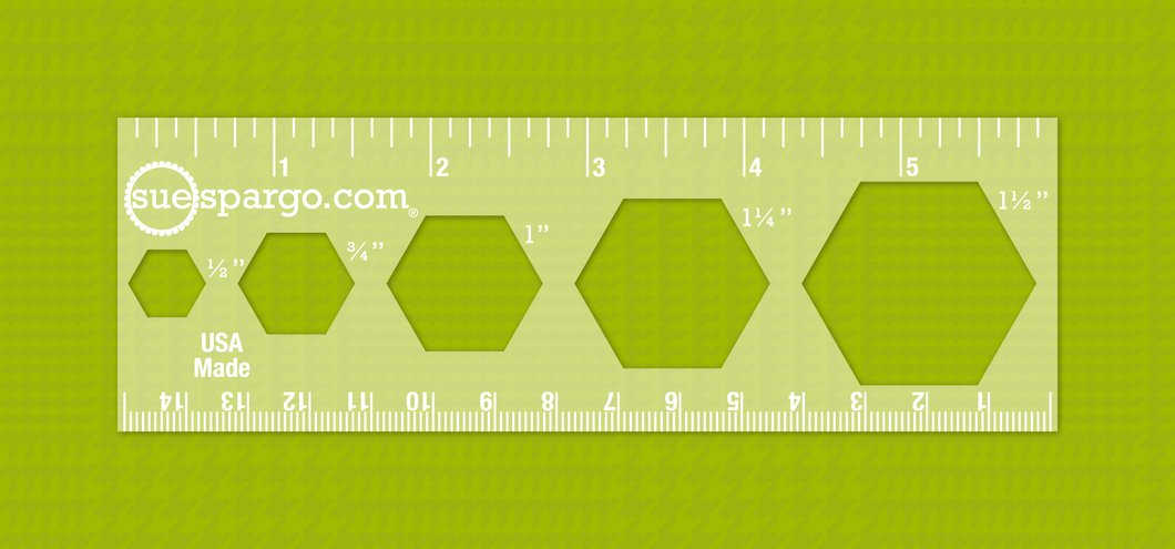 Hexagon Ruler - Creative Stitching Templates by Sue Spargo