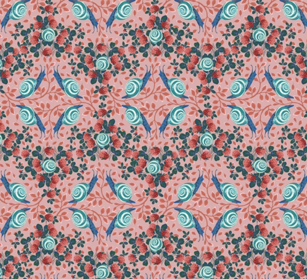 Land Art 2 by Odile Bailloeul for Free Spirit Fabrics - Rain Dance in Rose PWOB064.Rose