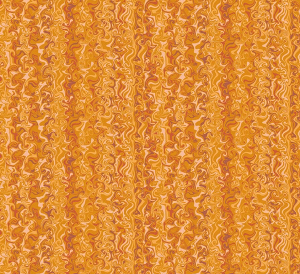 Land Art 2 by Odile Bailloeul for Free Spirit Fabrics - Whirlpools in Yellow PWOB071.Yellow