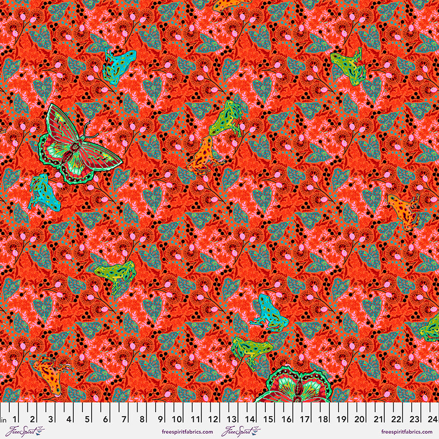 Tropicalism by Odile Bailloeul for Free Spirit Fabrics - Tobasco PWOB073.Rouge