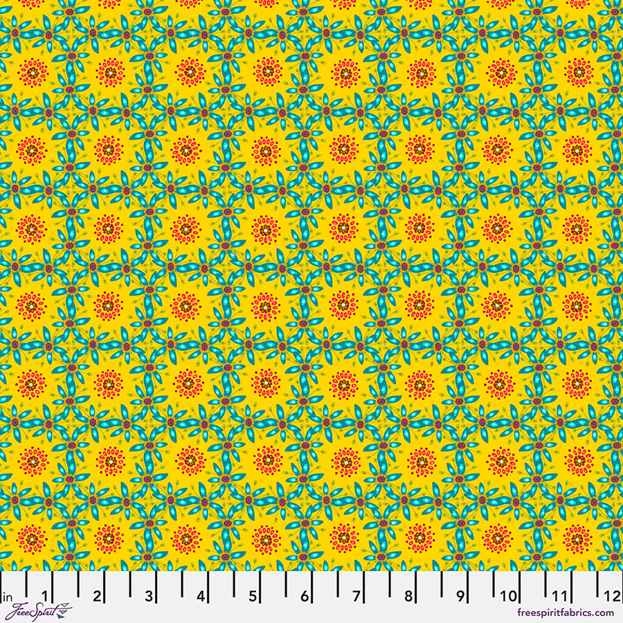 Tropicalism by Odile Bailloeul for Free Spirit Fabrics - Corossol PWOB081.Yellow
