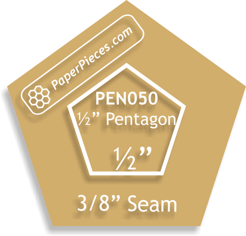 1/2 inch Pentagon Acrylic Template