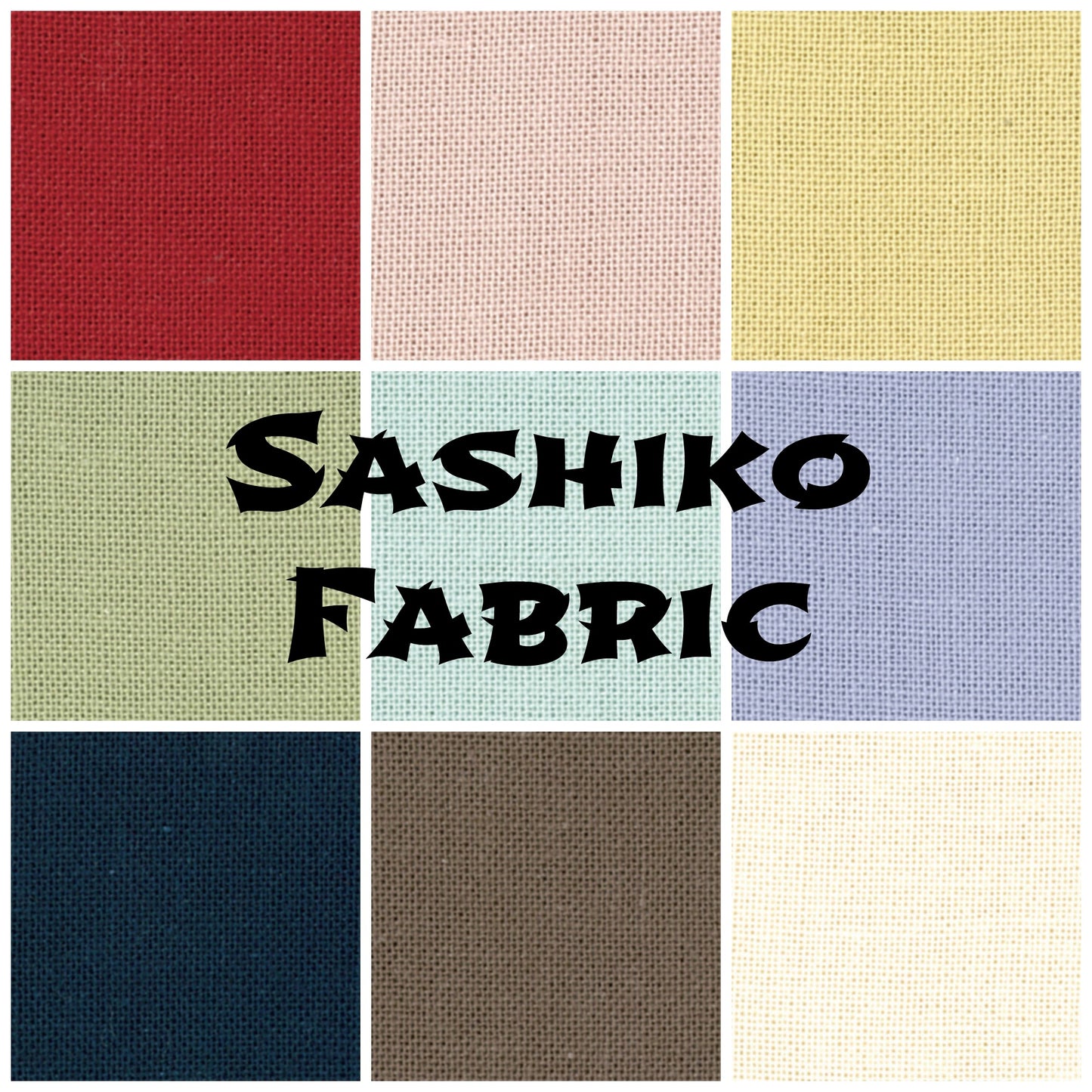 Sarashi-momen Sashiko Fabric Panels
