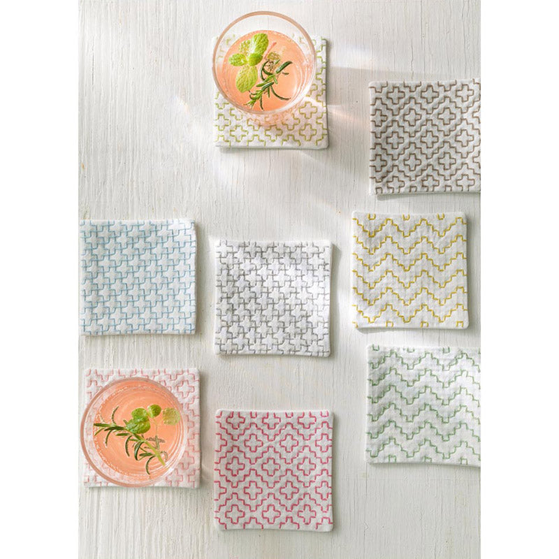 Pre-printed Sashiko Coasters by Lecien