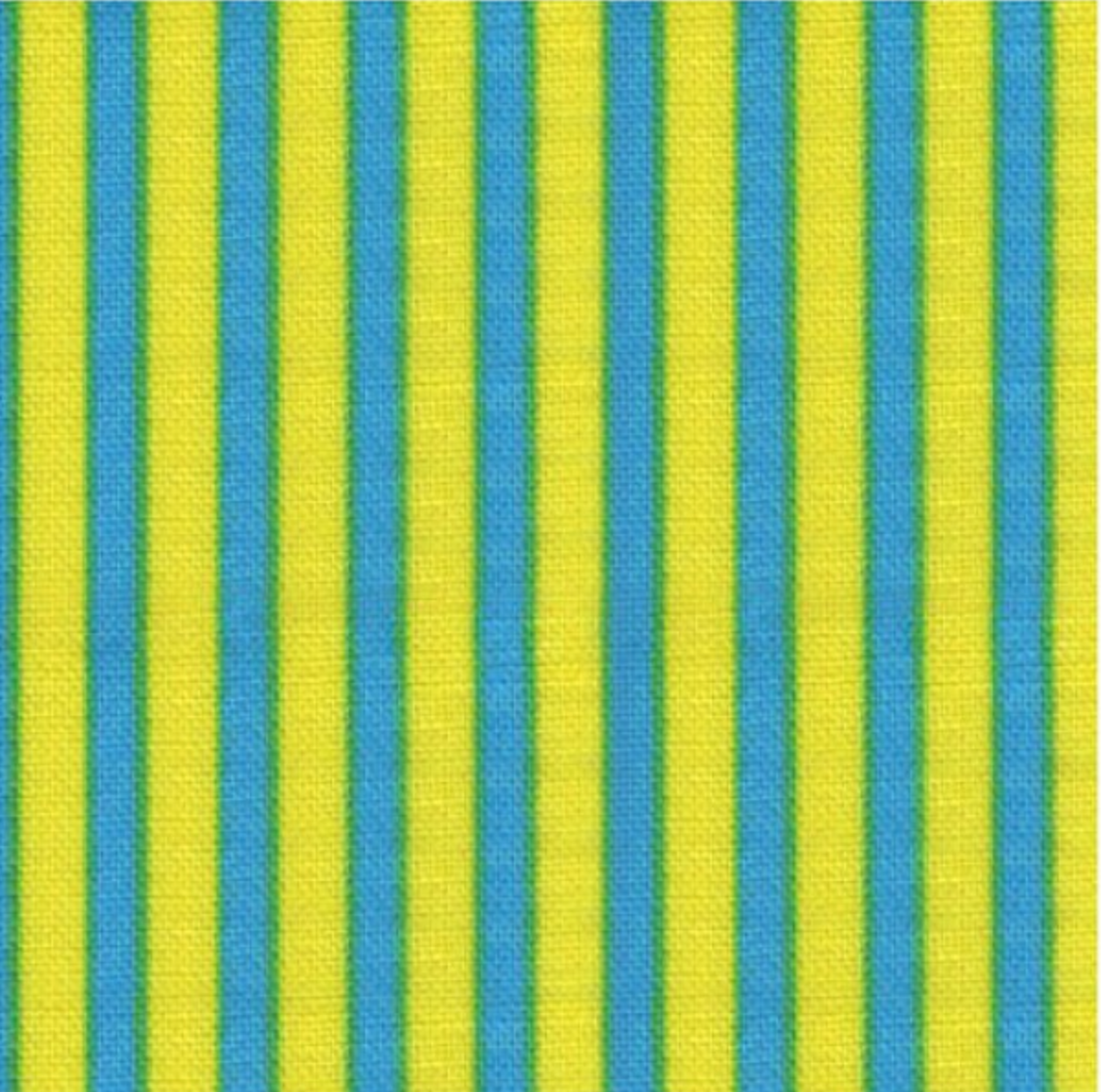 *2.25 Yards Precut* Stripe by Cosmo Textiles - Yellow and Blue *end of bolt*