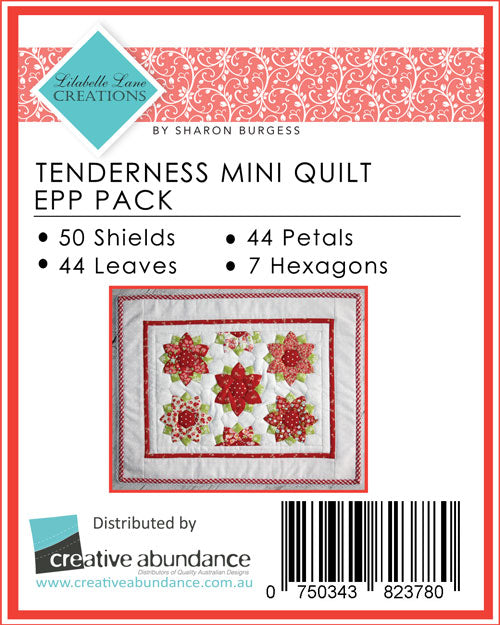 Tenderness Mini Quilt Pattern and Paper Pieces by Lilabelle Lane