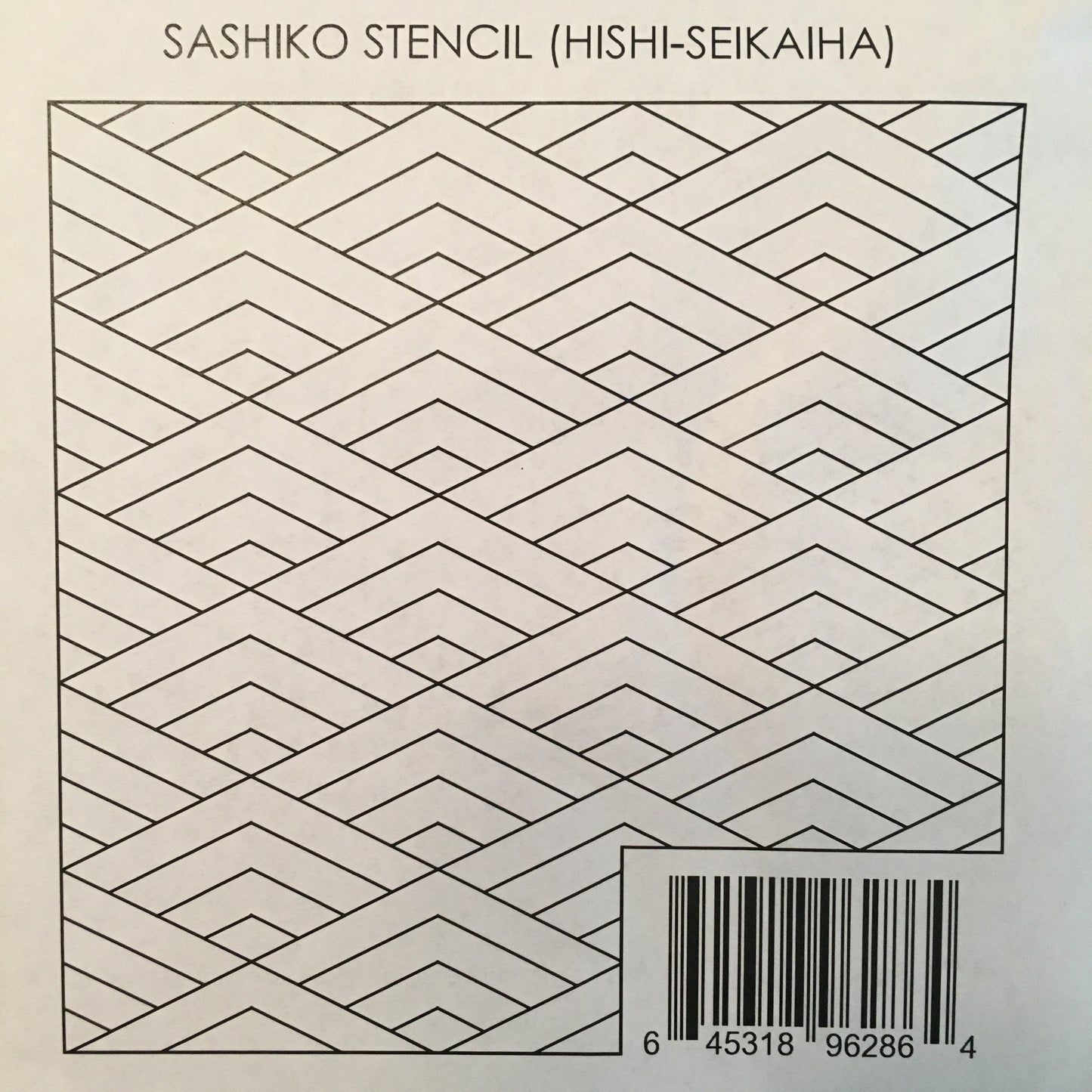 Sashiko Stencil by QH Textiles - Hishi seikaiha