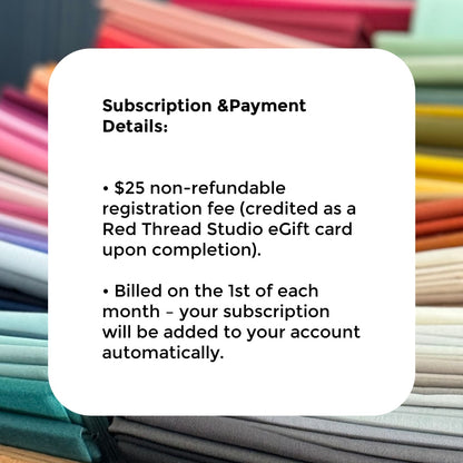 Art Gallery Fabrics PURE SOLIDS - Fabric Bundle of the Month Program **Start Anytime - Registration Fee Only**