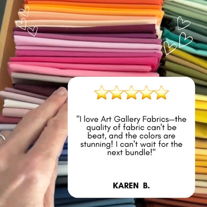 Art Gallery Fabrics PURE SOLIDS - Fabric Bundle of the Month Program **Start Anytime - Registration Fee Only**