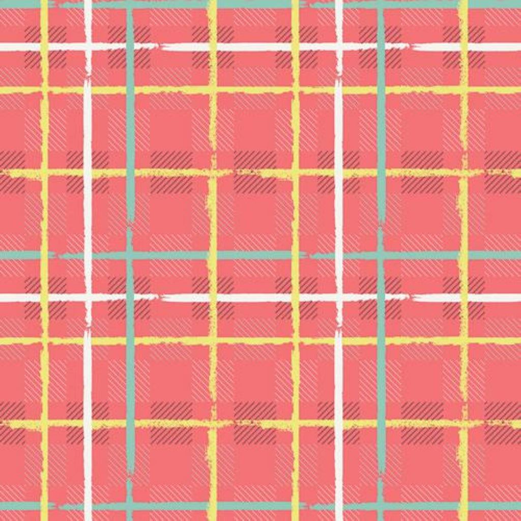 *1.75 yds Precut* Capsules collection by Art Gallery Fabrics - CAP P 1009 Watermelon Plaid *end of bolt*