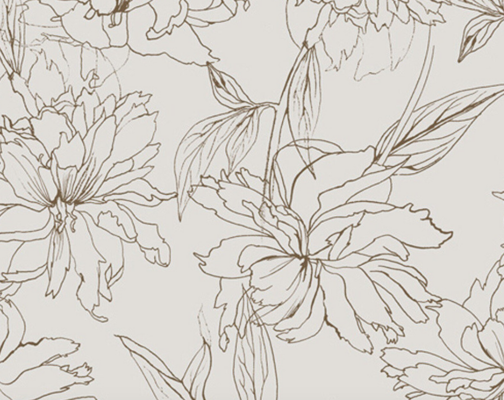 *1 yd Precut* Decadence by Katarina Roccella for Art Gallery Fabrics - Fair Peonies Traced *end of bolt*