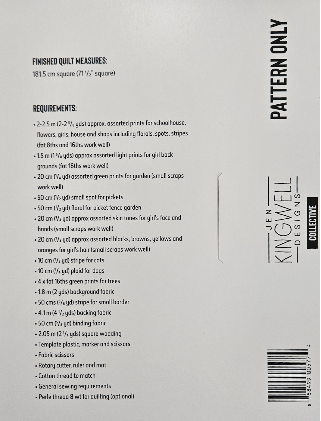 Girl Next Door Quilt Pattern by Louise Papas for Jen Kingwell Design Collective