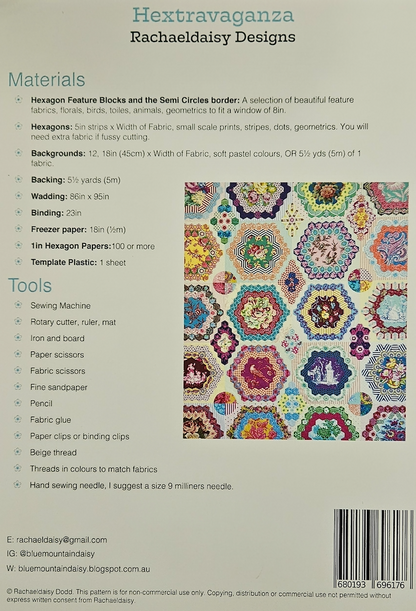 Hextravaganza quilt pattern by Rachaeldaisy Designs