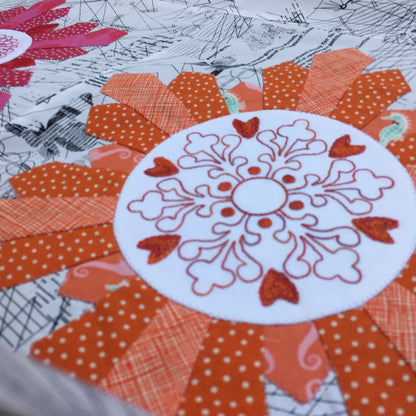 Razz-a-dazzle quilt pattern by Hugs'n Kisses
