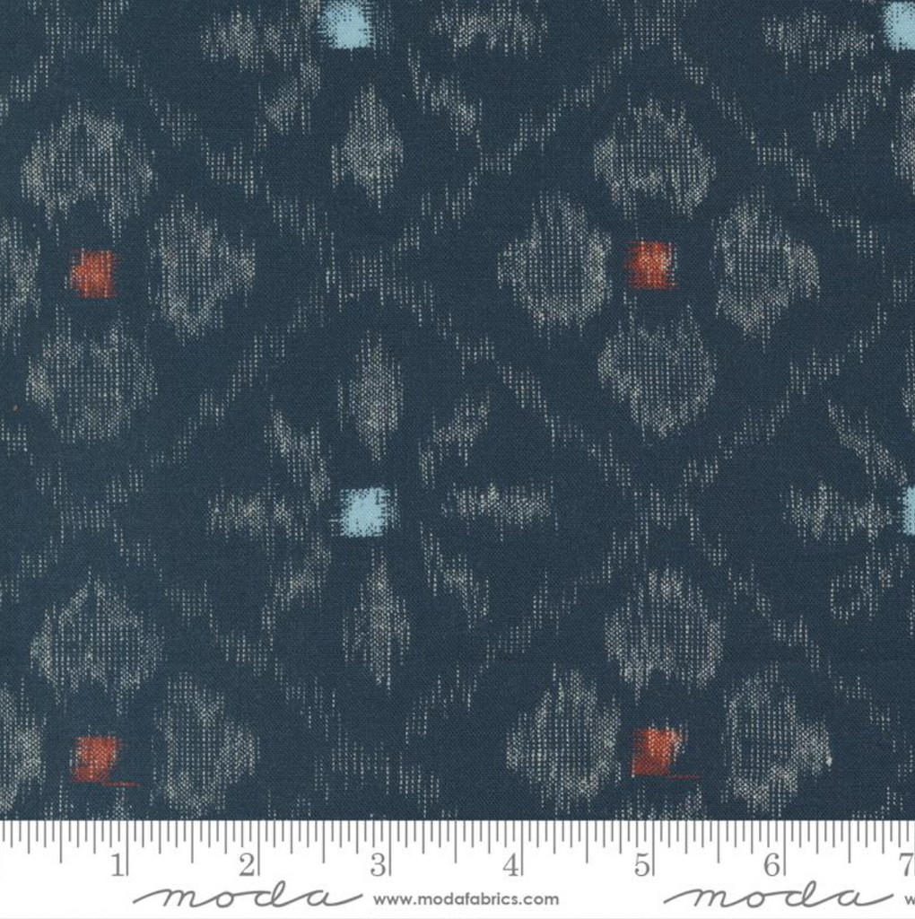 Indigo Blooming Collection by Debbie Maddy for Moda Fabrics - 48092 15 Asagao Blenders Ikat in Midnight