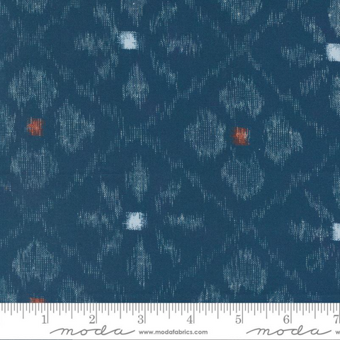 Indigo Blooming Collection by Debbie Maddy for Moda Fabrics - 48092 13 Asagao Blenders Ikat in Navy