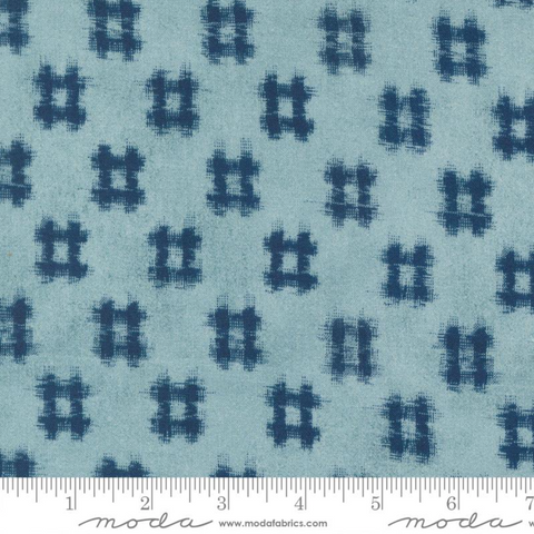 Indigo Blooming Collection by Debbie Maddy for Moda Fabrics - 48093 13 Bara Blenders Ikat in Water