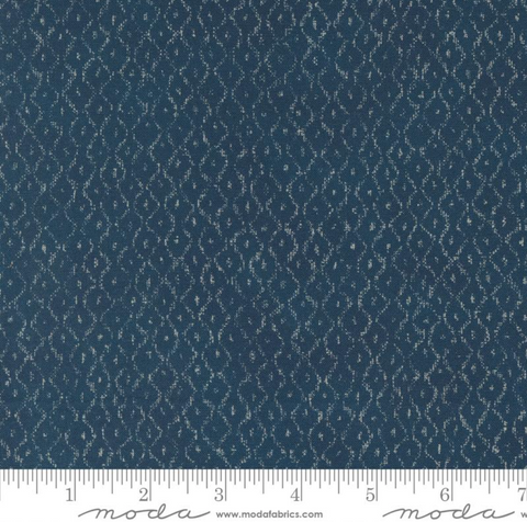 Indigo Blooming Collection by Debbie Maddy for Moda Fabrics - 48096 13 Momo Geometric Ikat in Navy