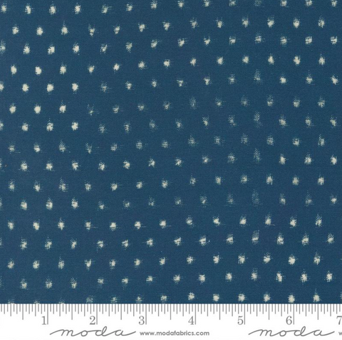 Indigo Blooming Collection by Debbie Maddy for Moda Fabrics - 48095 14 Sakura Dots in Navy *Arriving late March*