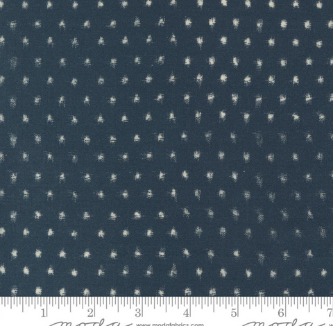 Indigo Blooming Collection by Debbie Maddy for Moda Fabrics - 48095 16 Sakura Dots in Midnight