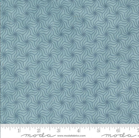 Indigo Blooming Collection by Debbie Maddy for Moda Fabrics - 48097 12 Yuri Blenders Geometric in Water