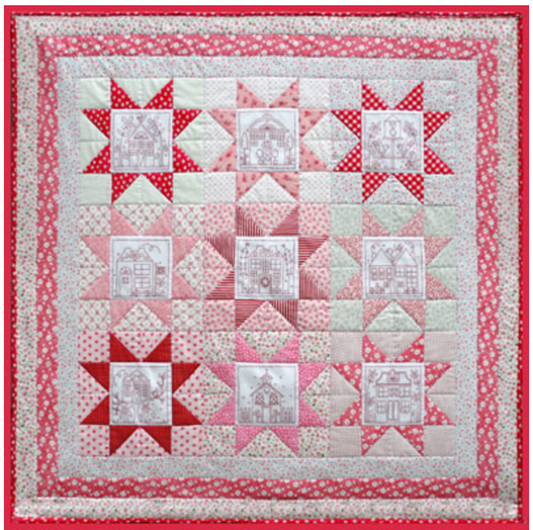 Little Patchwork Village wall hanging pattern by Rosalie Dekker