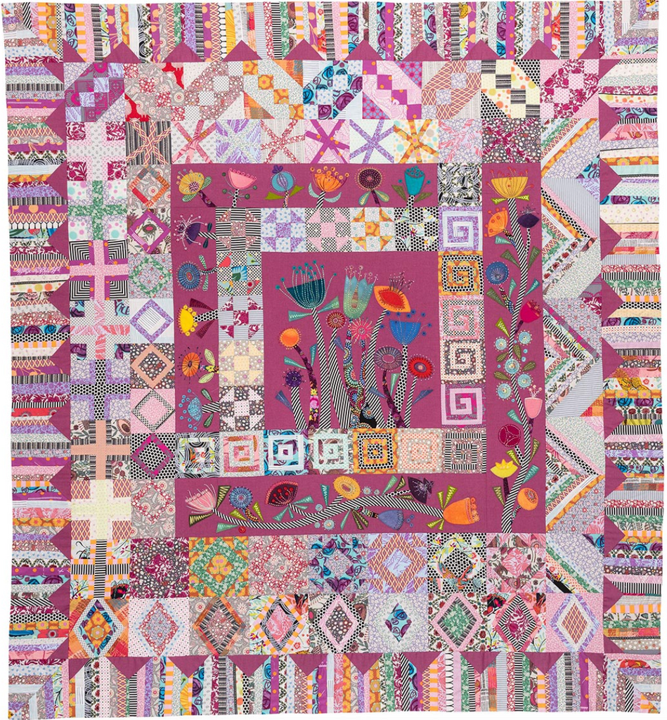 Looking Up Quilt Pattern with Silk Thread Option by Wendy Williams