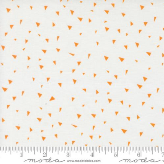 *.25 Yard Precut* Mixed Bag of Bonbons by Jen Kingwell for Moda Fabrics - 18259 11 Orange on White Shard *end of bolt*