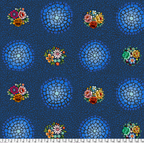 Murano by Odile Bailloeul for Free Spirit Fabrics - Lorenzo in Marine PWOB096.Marine