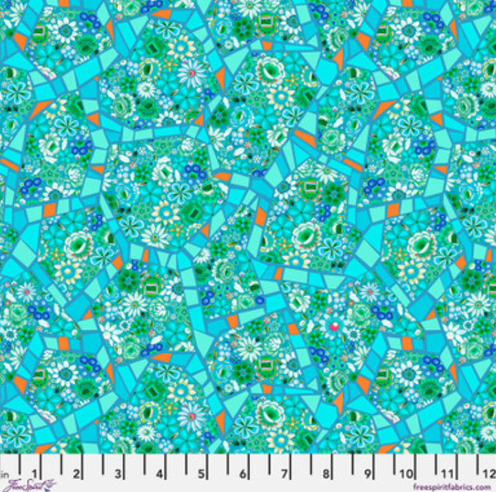 Murano by Odile Bailloeul for Free Spirit Fabrics - Rialto in Jade PWOB089.Jade