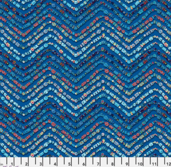 Murano by Odile Bailloeul for Free Spirit Fabrics - Vetro in Marine PWOB094.Marine